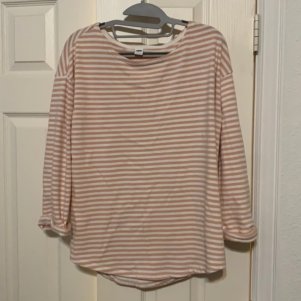 light pink stripped longsleeve